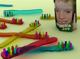 Educative tooth brush candies